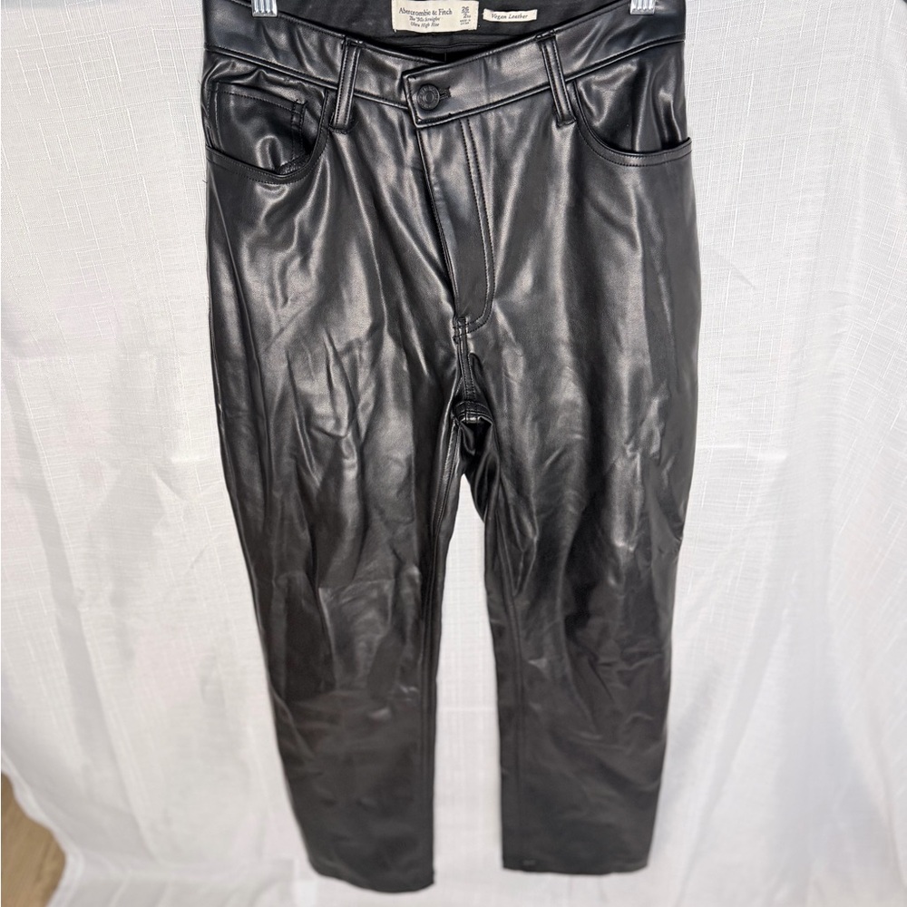 Abercrombie & Fitch Metallic Vegan Leather Pants